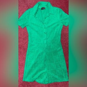 NW: White Fox Boutique Green Terrycloth Romper